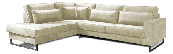 ROHOVÁ SEDAČKA, textil, kompozitní dřevo, béžová Livetastic - Sedací soupravy, Online Only