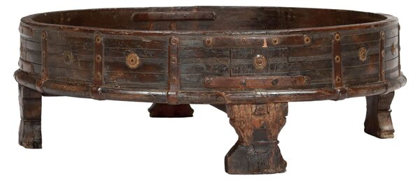 Kulatý stolek z teakového dřeva, 72x72x25cm (8V)