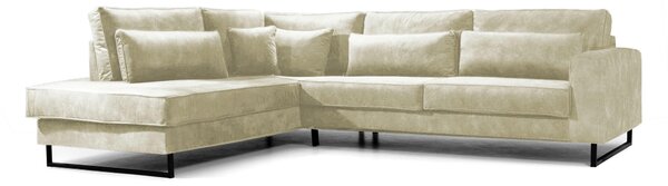 ROHOVÁ SEDAČKA, textil, kompozitní dřevo, béžová Livetastic - Sedací soupravy, Online Only