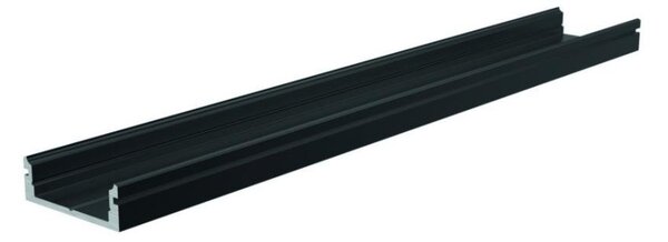 IMPR 970063 AU-01-15 plochý U-profil pro 15 - 16,3 mm LED pásek černá - DEKOLIGHT