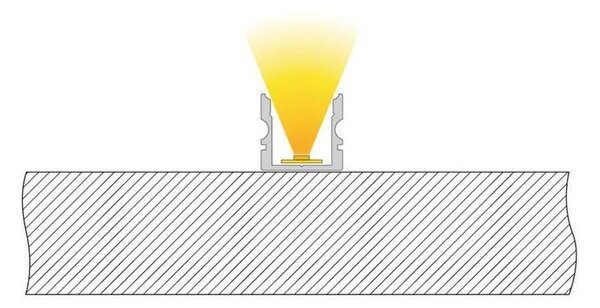 IMPR 970123 AU-02-10 vysoký U-profil pro 10 - 11,3 mm LED pásek matná černá - DEKOLIGHT