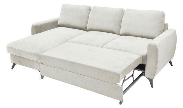 ROHOVÁ ROZKLÁDACÍ POHOVKA, kov, textil, kompozitní dřevo, krémová Livetastic - Online Only sedačky, Online Only