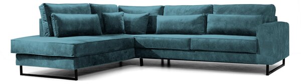 ROHOVÁ SEDAČKA, textil, kompozitní dřevo, modrá Livetastic - Sedací soupravy, Online Only