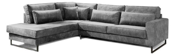 ROHOVÁ SEDAČKA, textil, kompozitní dřevo, šedá Livetastic - Sedací soupravy, Online Only