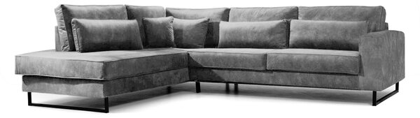 ROHOVÁ SEDAČKA, textil, kompozitní dřevo, šedá Livetastic - Sedací soupravy, Online Only