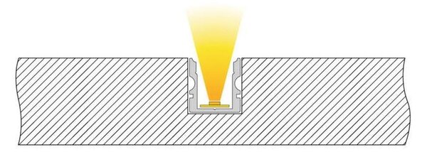 IMPR 970103 AU-02-08 vysoký U-profil pro 8 - 9,3 mm LED pásek matná černá - DEKOLIGHT