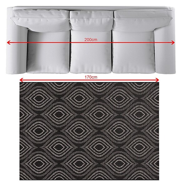 Koberec Breeze black/ clif grey 120 x 170 cm