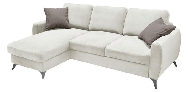 ROHOVÁ ROZKLÁDACÍ POHOVKA, kov, textil, kompozitní dřevo, krémová Livetastic - Online Only sedačky, Online Only