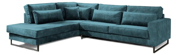 ROHOVÁ SEDAČKA, textil, kompozitní dřevo, modrá Livetastic - Sedací soupravy, Online Only