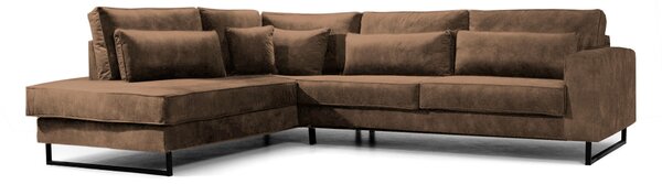 ROHOVÁ SEDAČKA, textil, kompozitní dřevo, světle hnědá Livetastic - Sedací soupravy, Online Only