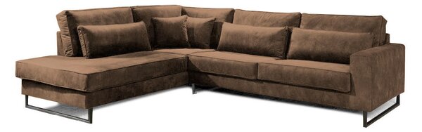 ROHOVÁ SEDAČKA, textil, kompozitní dřevo, světle hnědá Livetastic - Sedací soupravy, Online Only