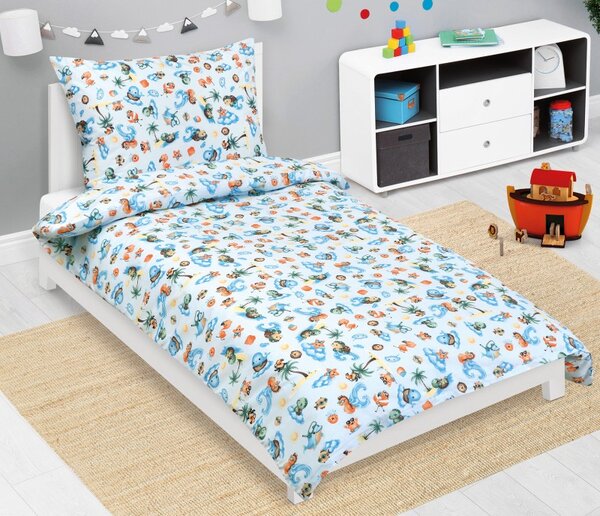 BELLATEX Povlečení bavlněné Junior Modrá 140x200, 70x90 cm