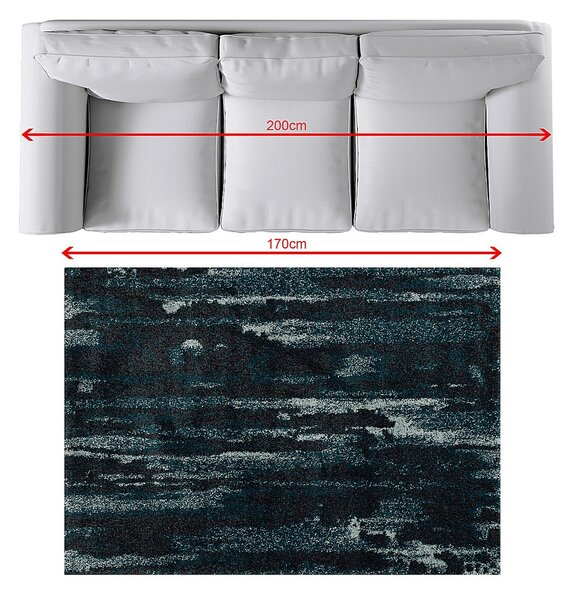 Koberec Softness near black/peacock blue 120x160cm