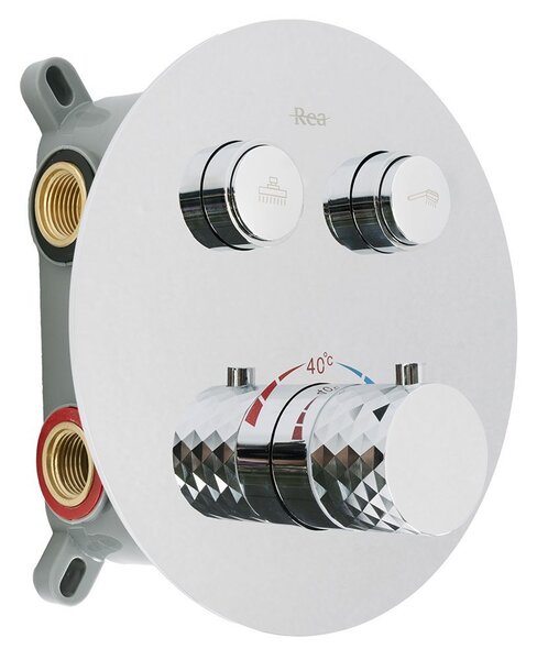 Rea Lungo Diamond, podomítková sprchová souprava s termostatickou baterií + BOX, REA-P6967