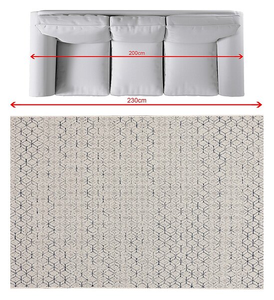 Koberec Lineo beige/midnight blue 160x230cm