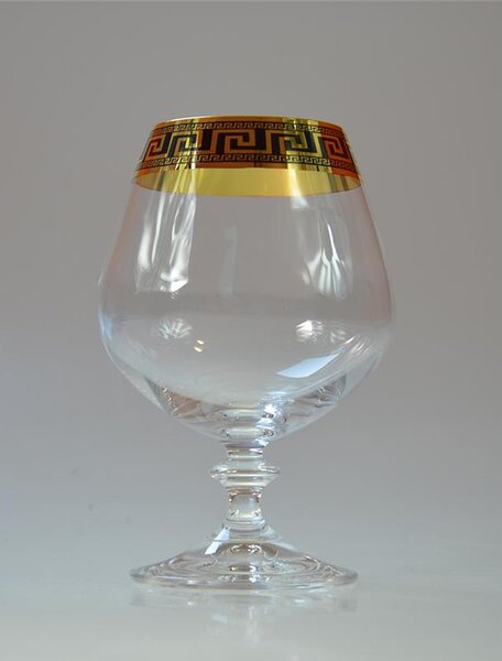 BOHEMIA ANGELA VERSO GOLD SKLENICE NA BRANDY 400 ML SADA 6 KS