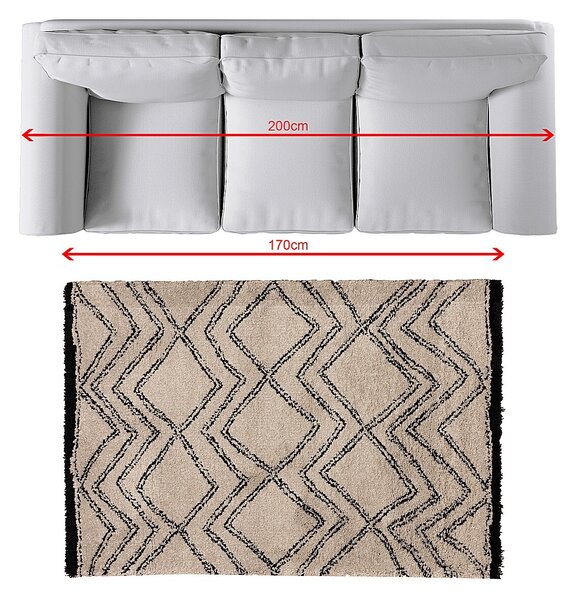 Koberec Royal Nomadic sand/black 120x170cm