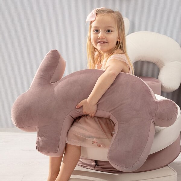 Kojící polštář Velvet Bunny gray