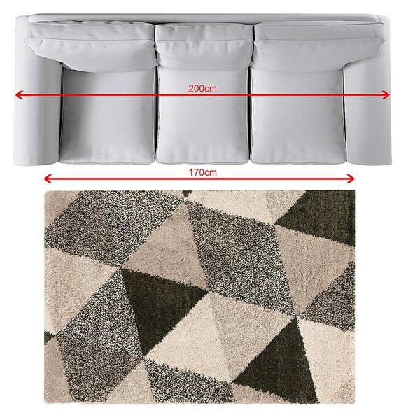 Koberec Royal beige/jungle green 120x170cm