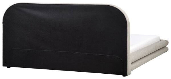 Postel Umělý len LAVARDENS 180 x 200 cm Taupe