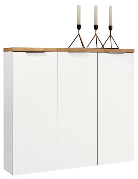 BOTNÍK, bílá, barvy dubu, 120/115/34 cm Xora - Botníky