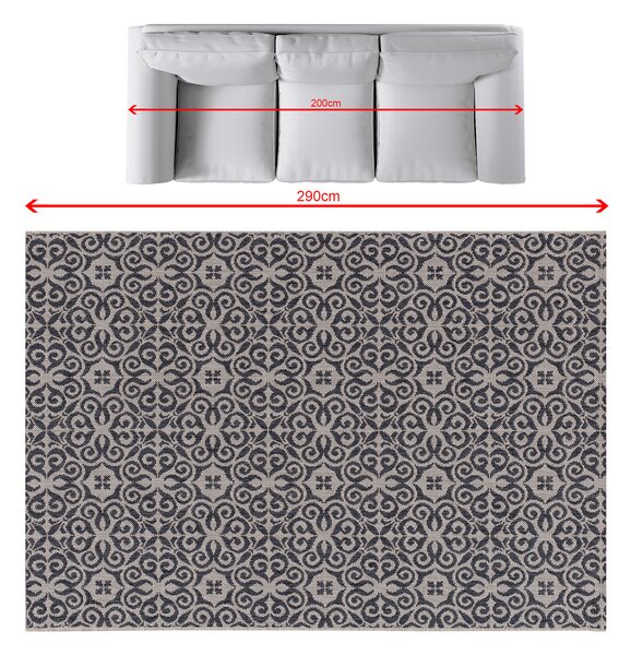 Koberec Modern Ethno sand/ antracite 200x290cm