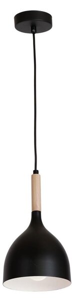 Lustr na lanku NOAK WOOD 1xE27/15W/230V černá/buk