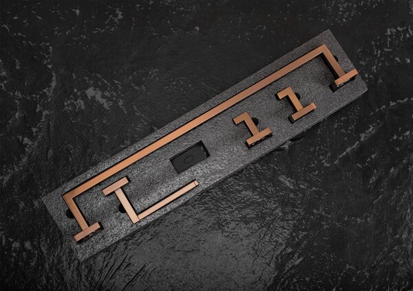 Sada koupelnových doplňků Rio Brush Copper 4 díly