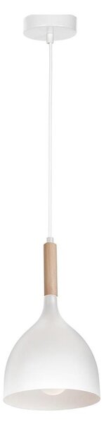 Lustr na lanku NOAK WOOD 1xE27/15W/230V bílá/buk