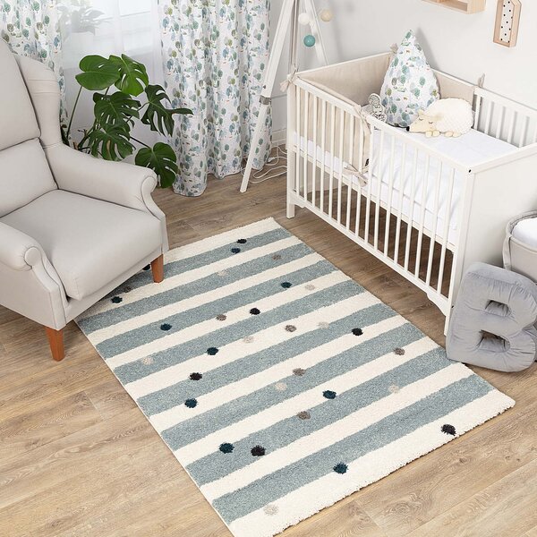 Koberec Stripes and Dots blue 160x230cm