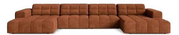 Žinylková rohová pohovka v terakotové barvě (do "U") Chicago – Cosmopolitan Design