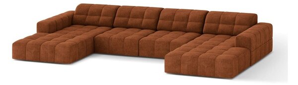 Žinylková rohová pohovka v terakotové barvě (do "U") Chicago – Cosmopolitan Design