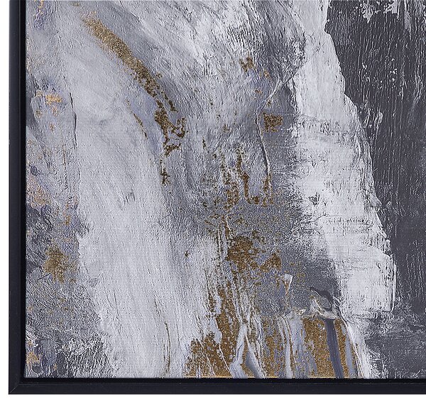 Plátno JESI 83 x 103 cm Abstraktní motiv Šedá