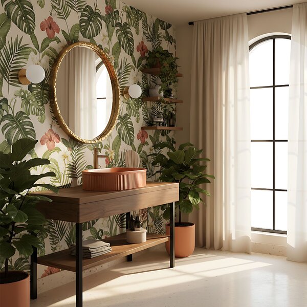 Rea Vanda, umyvadlo na desku 490x310x130 mm, oranžová matná, REA-U6377