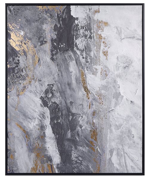Plátno JESI 83 x 103 cm Abstraktní motiv Šedá