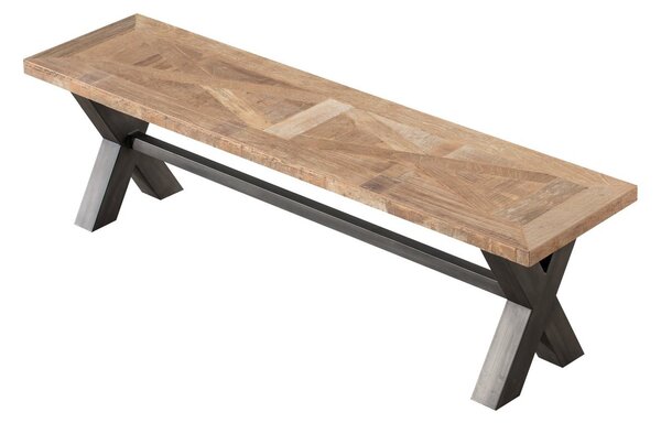 Lavice Mosca 160x40x46 black&natural