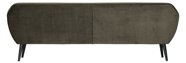Tmavě zelená sametová pohovka WOOOD Rocco, 230 cm