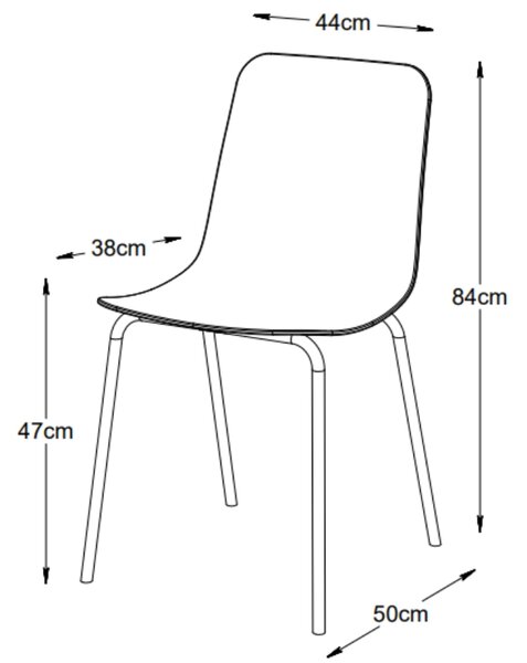 Unique Furniture Plastová jídelní židle Whitby