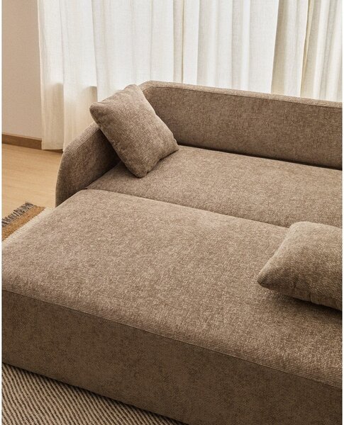 Taupe žinylková rozkládací pohovka 218 cm Laira – Kave Home