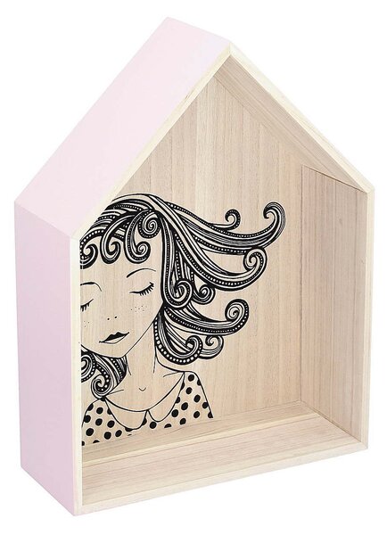 Polička Lovely House pink 49 cm