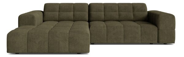 Khaki žinylková rohová pohovka (levý roh/s lenoškou) Chicago – Cosmopolitan Design