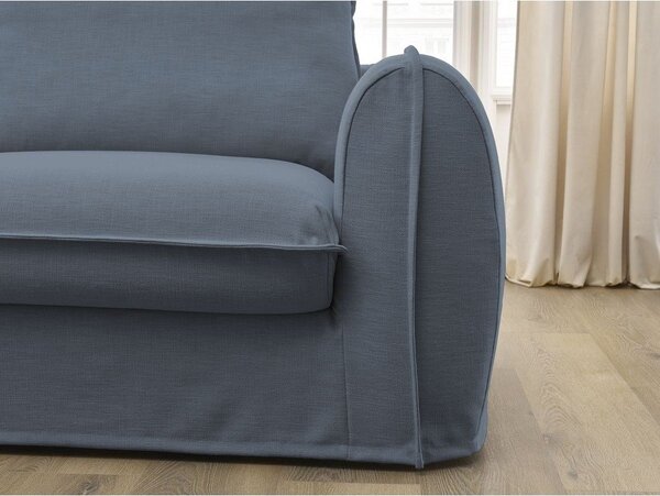 Modrá pohovka na každodenní spaní/rozkládací 216 cm Archimede – Bobochic Paris