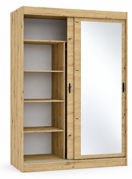 Šatní skříň Icedo se zrcadlem, dub artisan