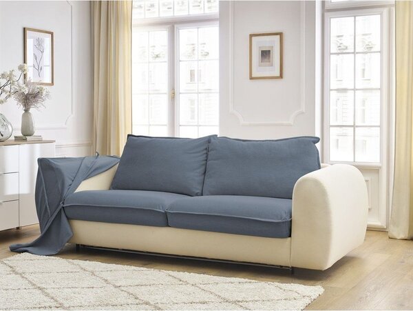 Modrá pohovka na každodenní spaní/rozkládací 216 cm Archimede – Bobochic Paris