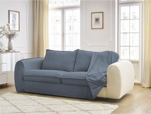 Modrá pohovka na každodenní spaní/rozkládací 216 cm Archimede – Bobochic Paris