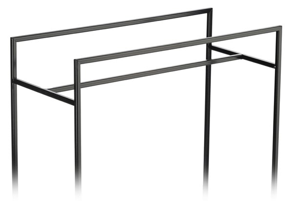 KOVOVÝ KVĚTINÁČ SE STOJÁNEM RECT 72X23X60 CM ČERNÁ
