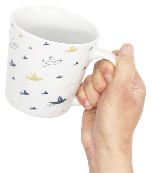 Porcelánový hrnek Ateliér Dorda Poslové dobrých zpráv, bílý, český porcelán, autorská ilustrace, 500 ml