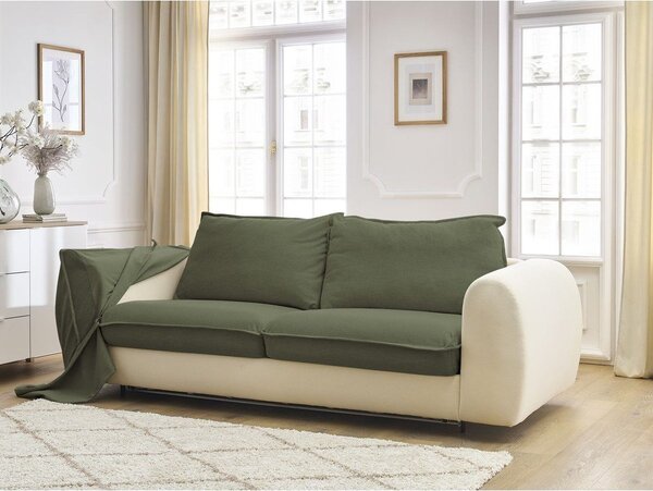 Zelená pohovka na každodenní spaní/rozkládací 216 cm Archimede – Bobochic Paris