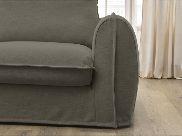 Taupe pohovka na každodenní spaní/rozkládací 216 cm Archimede – Bobochic Paris