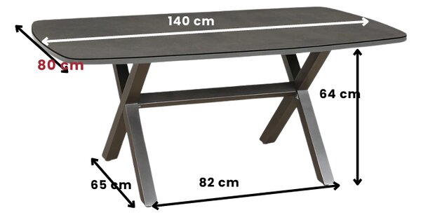 Doppler LIFE - zahradní stůl 140x80 cm